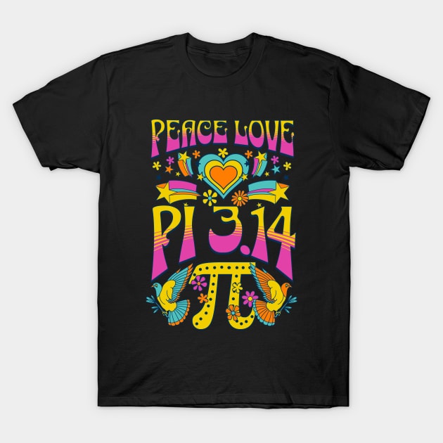 Peace Love Pi T-Shirt by Delta V Art